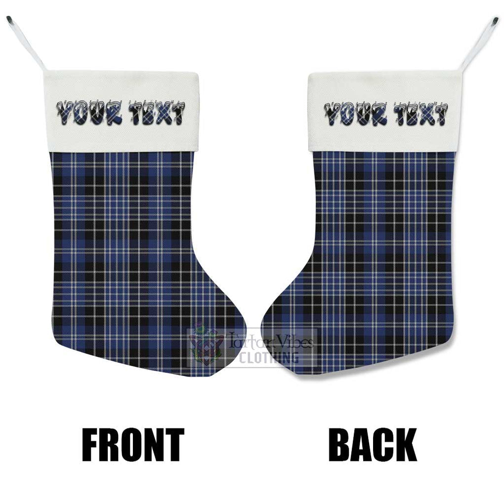 Tartan Vibes Clothing Clark (Clarke) Tartan Christmas Stocking with Personalized Text