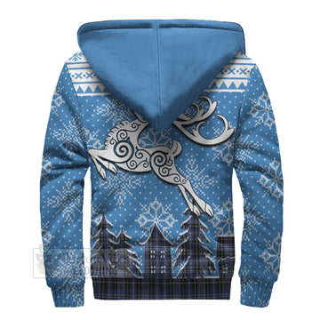 Clark (Clarke) Clan Christmas Sherpa Hoodie Celtic Reindeer Style