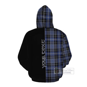 Clark (Clarke) Tartan Cotton Hoodie with Family Crest and Half Of Me Style