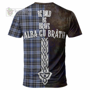 Clark (Clarke) Tartan Family Crest T-Shirt Alba Gu Brath Be Brave Lion Ancient Style - Tartan Vibes Clothing