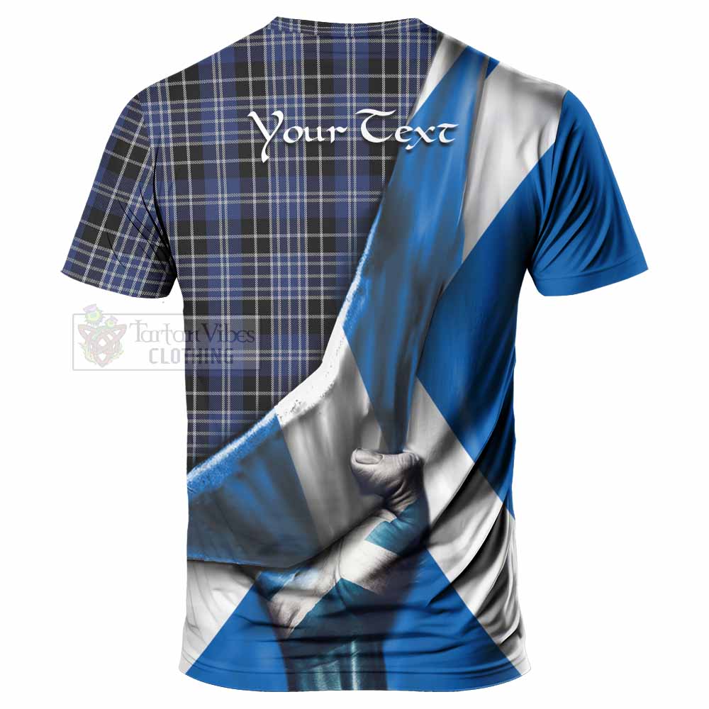 Tartan Vibes Clothing Clark (Clarke) Tartan T-Shirt with Family Crest Scotland Patriotic Style