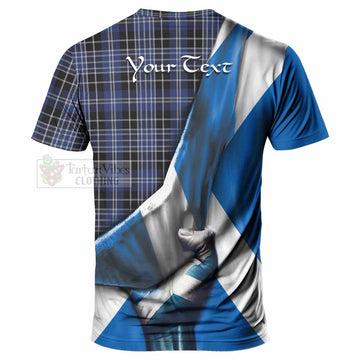 Clark (Clarke) Tartan T-Shirt with Family Crest Scotland Patriotic Style