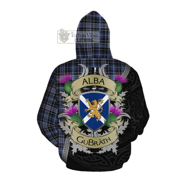 Clark (Clarke) Tartan Family Crest Cotton Hoodie Lion Rampant Royal Thistle Shield Celtic Inspired Pullover Hoodie - Tartan Vibes Clothing