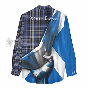 Clark (Clarke) Tartan Women's Casual Shirt with Family Crest Scotland Patriotic Style