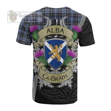 Clark (Clarke) Tartan Family Crest Cotton T-shirt Lion Rampant Royal Thistle Shield Celtic Inspired - Tartan Vibes Clothing