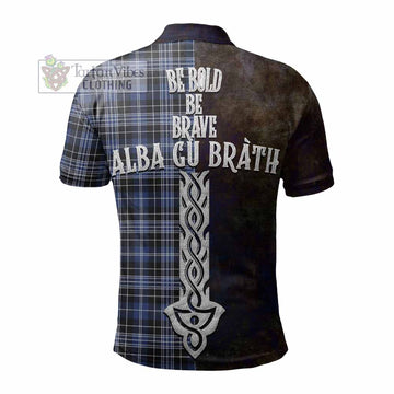 Clark (Clarke) Tartan Family Crest Polo Shirt Alba Gu Brath Be Brave Lion Ancient Style - Tartan Vibes Clothing