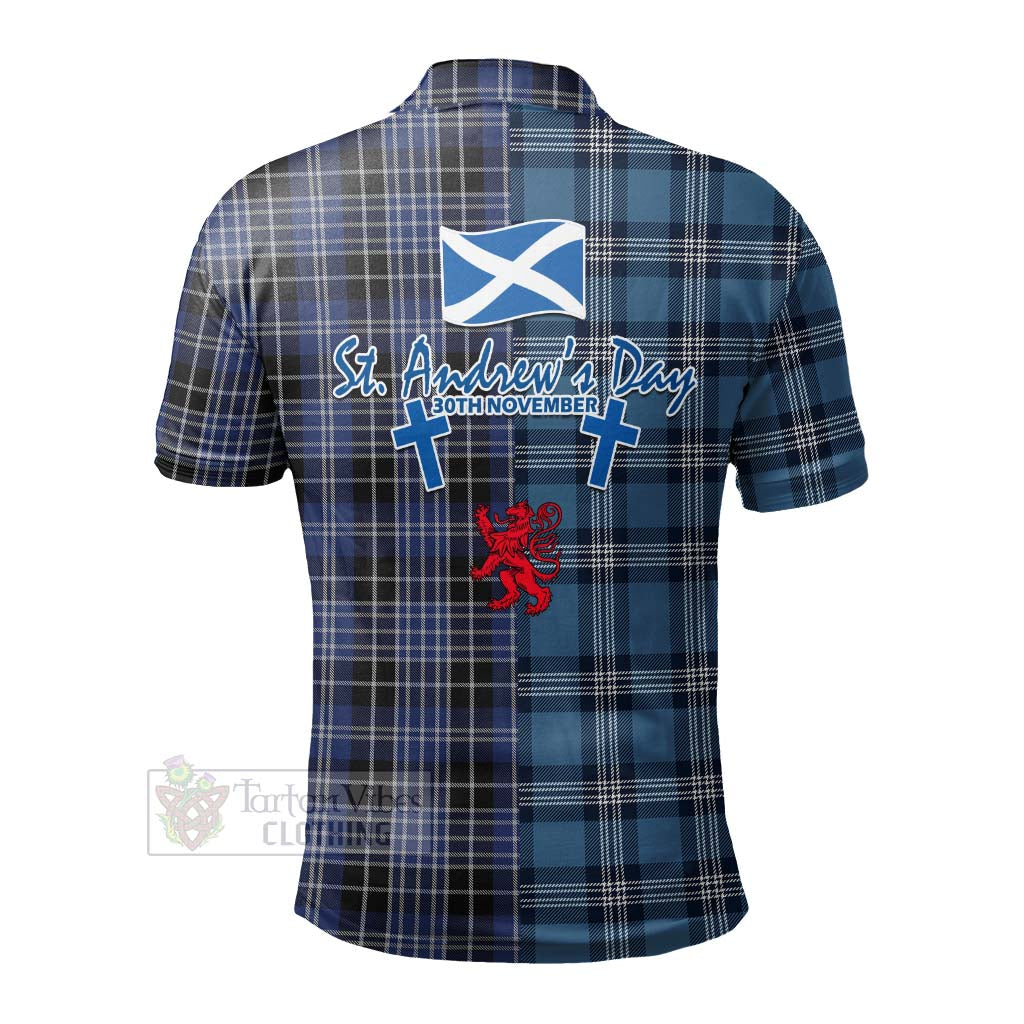 Tartan Vibes Clothing Clark (Clarke) Tartan Polo Shirt Happy St. Andrew's Day Half Tartan Style