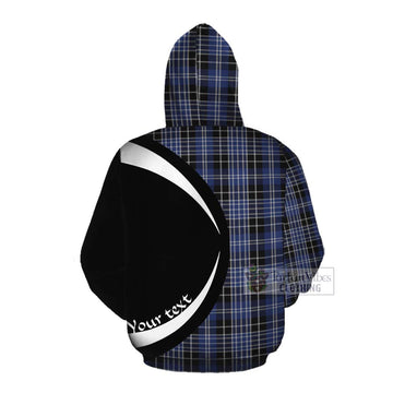 Clark (Clarke) Tartan Cotton Hoodie with Family Crest Circle Style