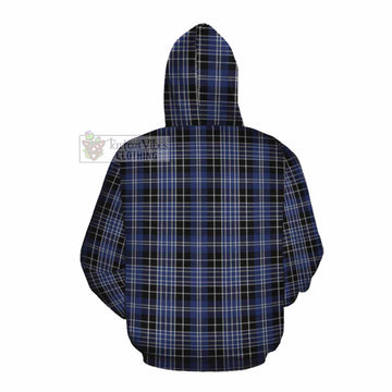 Clark (Clarke) Tartan Cotton Hoodie with Family Crest DNA In Me Style