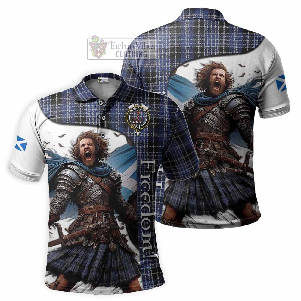 Tartan Vibes Clothing Clark (Clarke) Crest Tartan Polo Shirt Inspired by the Freedom of Scottish Warrior