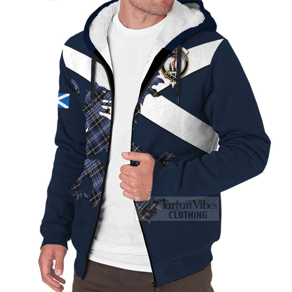 Tartan Vibes Clothing Clark (Clarke) Tartan Lion Rampant Sherpa Hoodie – Proudly Display Your Heritage with Alba Gu Brath and Clan Name