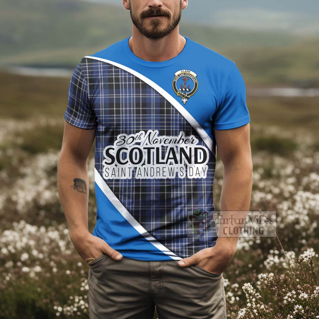 Tartan Vibes Clothing Clark (Clarke) Family Crest Tartan T-Shirt Celebrate Saint Andrew's Day in Style