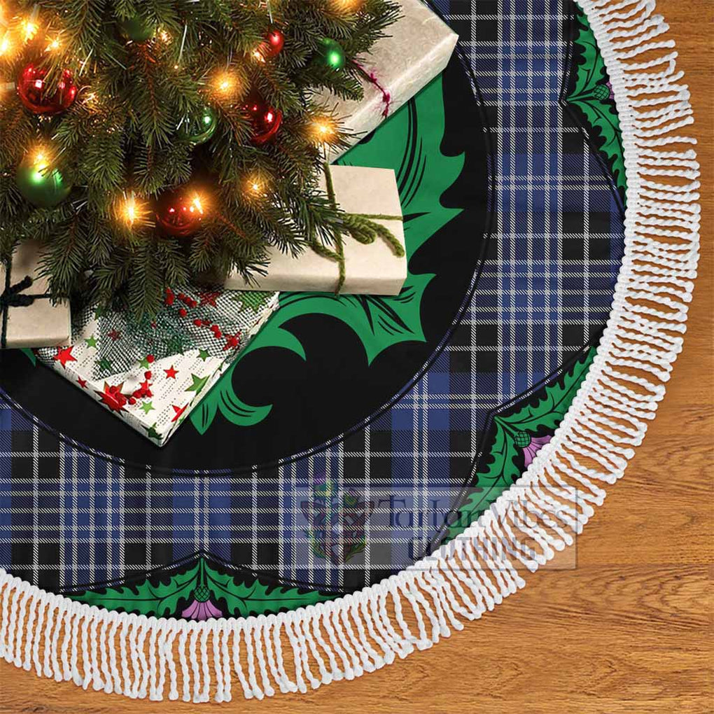 Tartan Vibes Clothing Clark (Clarke) Tartan Christmas Tree Skirt Scottish Thistle Style