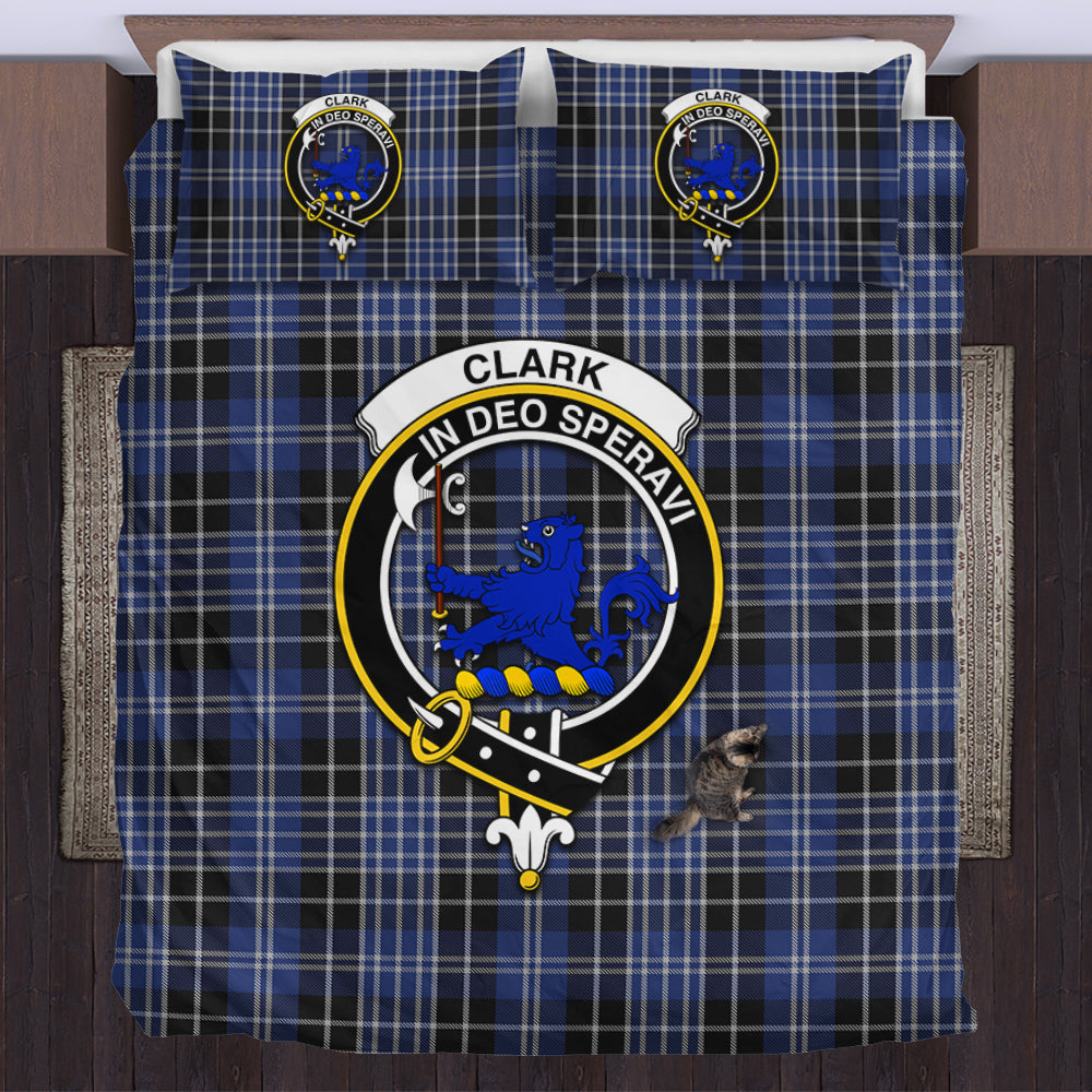 clark-lion-tartan-bedding-set-with-family-crest