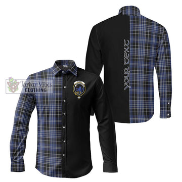 Clark (Lion) Tartan Long Sleeve Button Shirt with Family Crest and Half Of Me Style