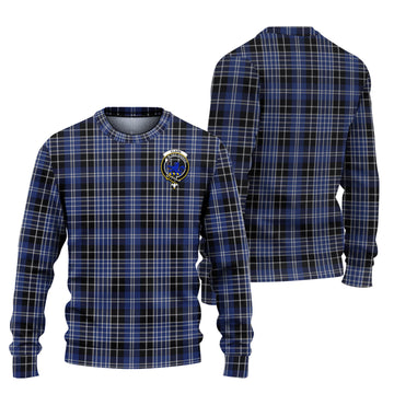 Clark (Lion) Tartan Ugly Sweater with Family Crest