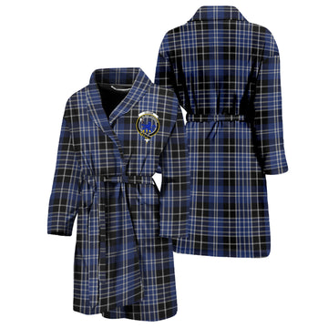 Clark (Lion) Tartan Bathrobe with Family Crest