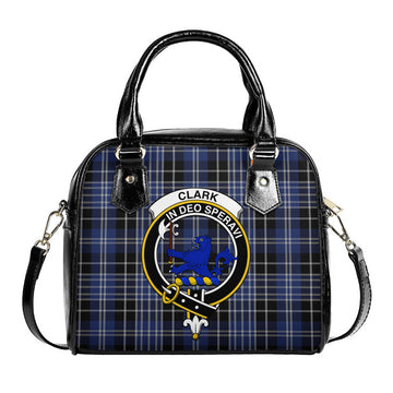 Clark (Lion) Tartan Shoulder Handbags with Family Crest