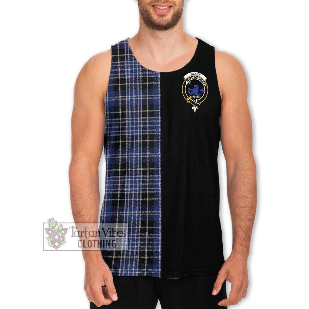 Clark (Lion) Tartan Men's Tank Top with Family Crest and Half Of Me Style Men - Tartanvibesclothing Shop