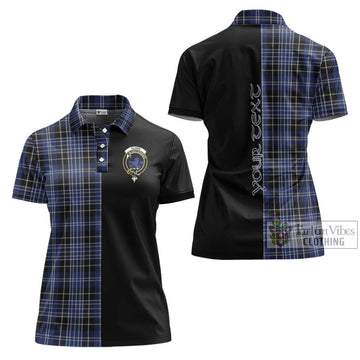 Clark (Lion) Tartan Women's Polo Shirt with Family Crest and Half Of Me Style