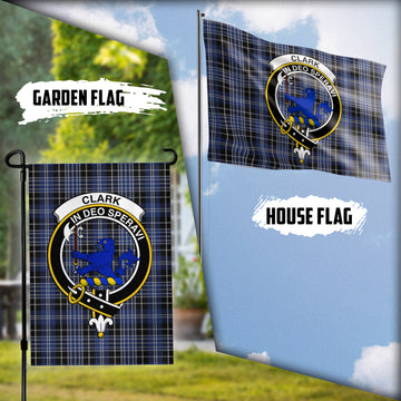 Clark (Lion) Tartan Flag with Family Crest