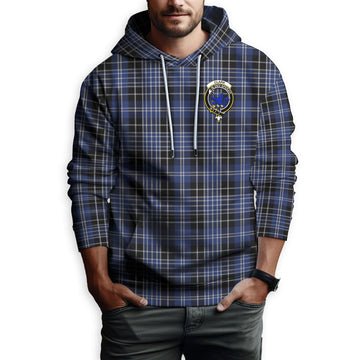 Clark (Lion) Tartan Hoodie with Family Crest