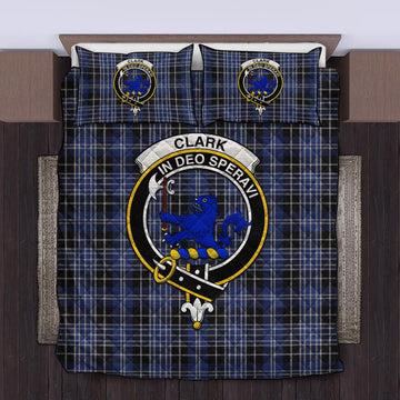 Clark (Lion) Tartan Quilt Bed Set with Family Crest