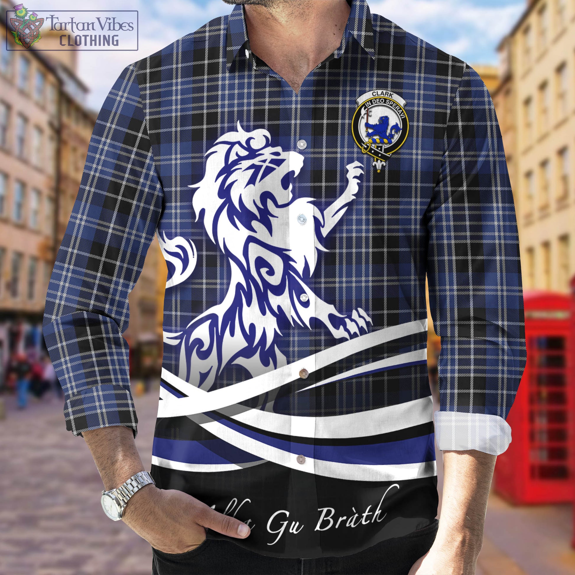 clark-lion-tartan-long-sleeve-button-up-shirt-with-alba-gu-brath-regal-lion-emblem