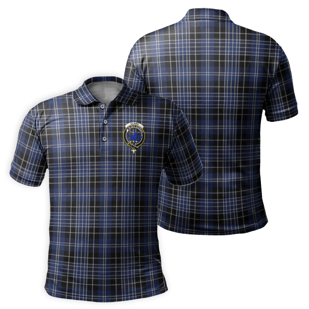 Clark (Lion) Tartan Men's Polo Shirt with Family Crest - Tartan Vibes Clothing