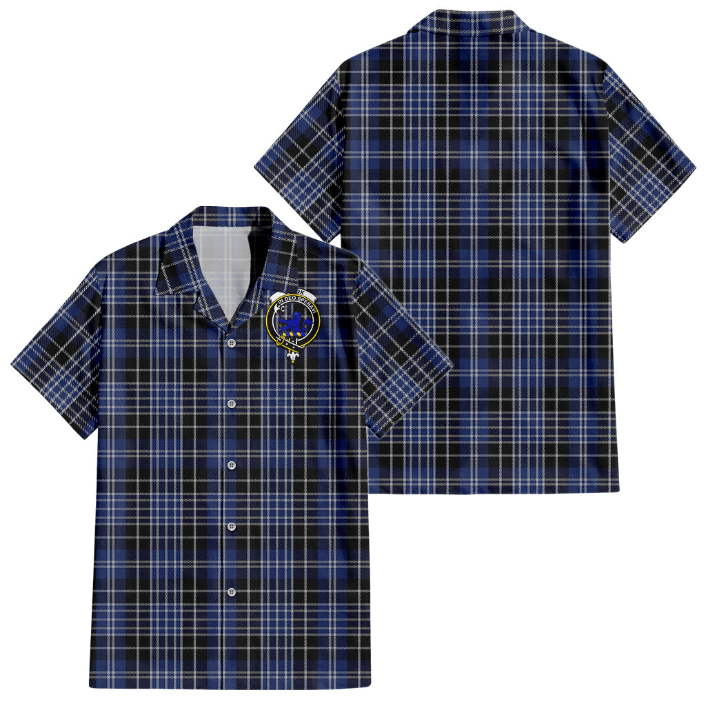 clark-lion-tartan-short-sleeve-button-down-shirt-with-family-crest