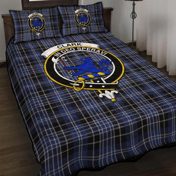 Clark (Lion) Tartan Quilt Bed Set with Family Crest