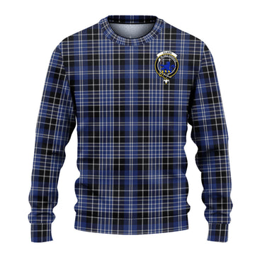 Clark (Lion) Tartan Ugly Sweater with Family Crest