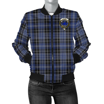 Clark (Lion) Tartan Bomber Jacket with Family Crest