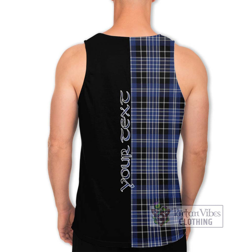 Clark (Lion) Tartan Men's Tank Top with Family Crest and Half Of Me Style - Tartanvibesclothing Shop