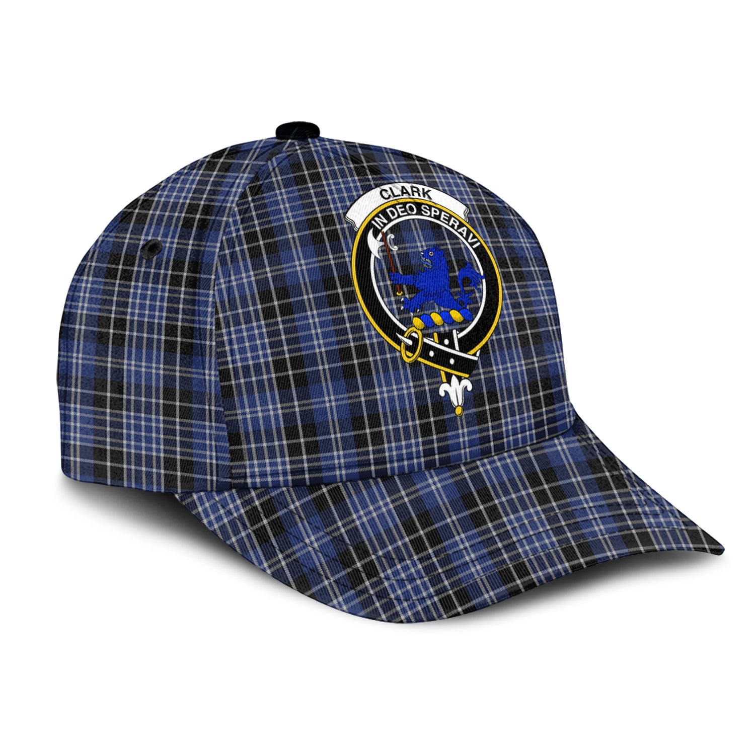 clark-lion-tartan-classic-cap-with-family-crest