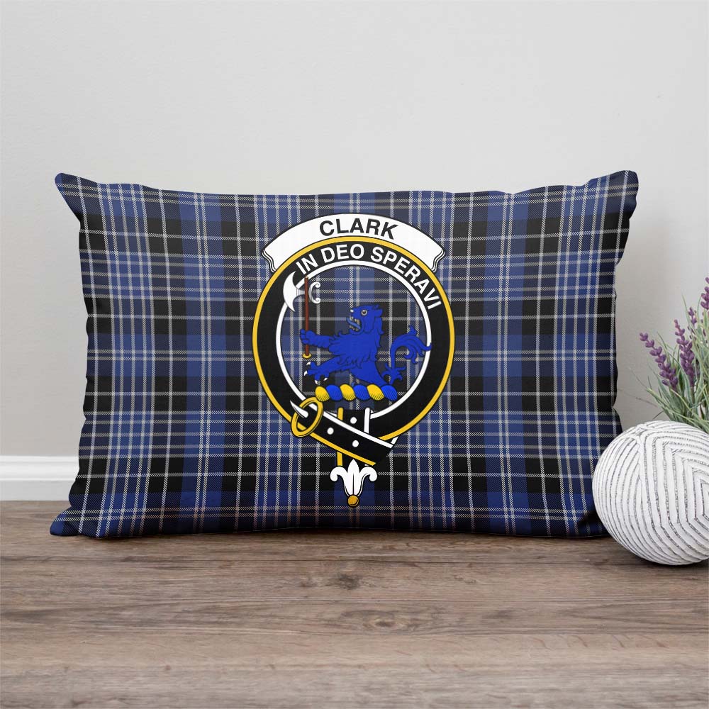 Clark (Lion) Tartan Pillow Cover with Family Crest Rectangle Pillow Cover - Tartanvibesclothing