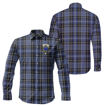 Clark (Lion) Tartan Long Sleeve Button Up Shirt with Family Crest