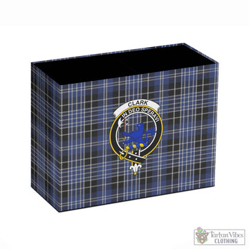 Clark (Lion) Tartan Pen Holder with Family Crest