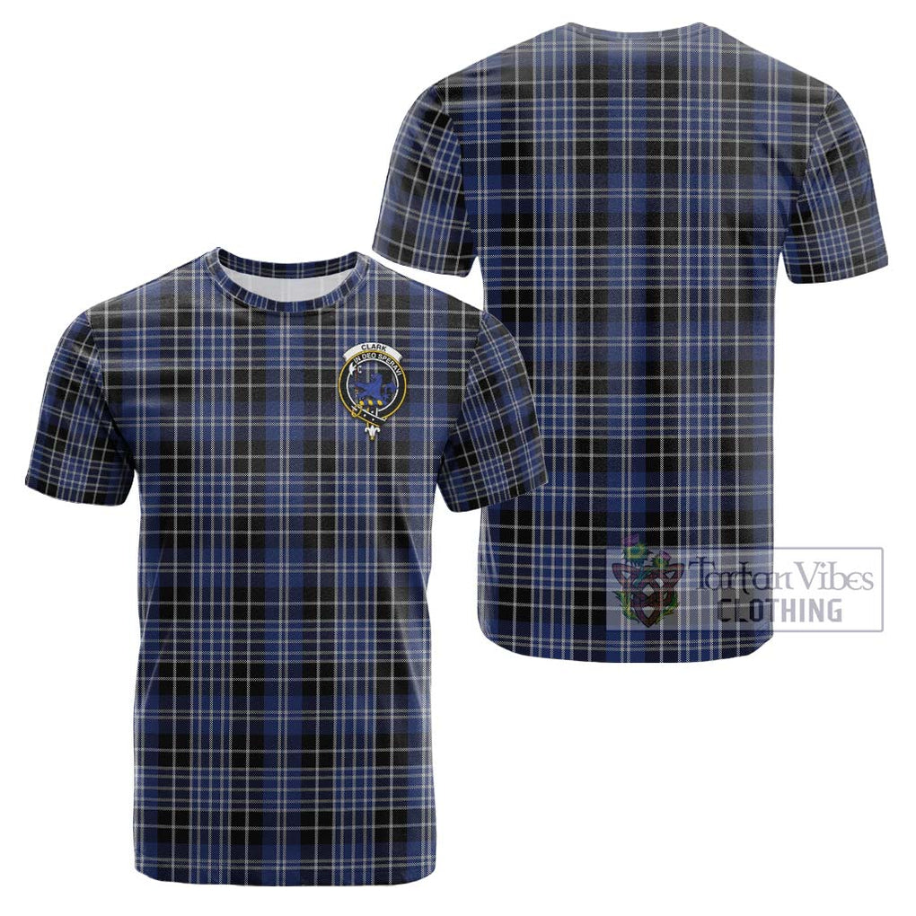 Clark (Lion) Tartan Cotton T-Shirt with Family Crest Kid's Shirt - Tartanvibesclothing Shop