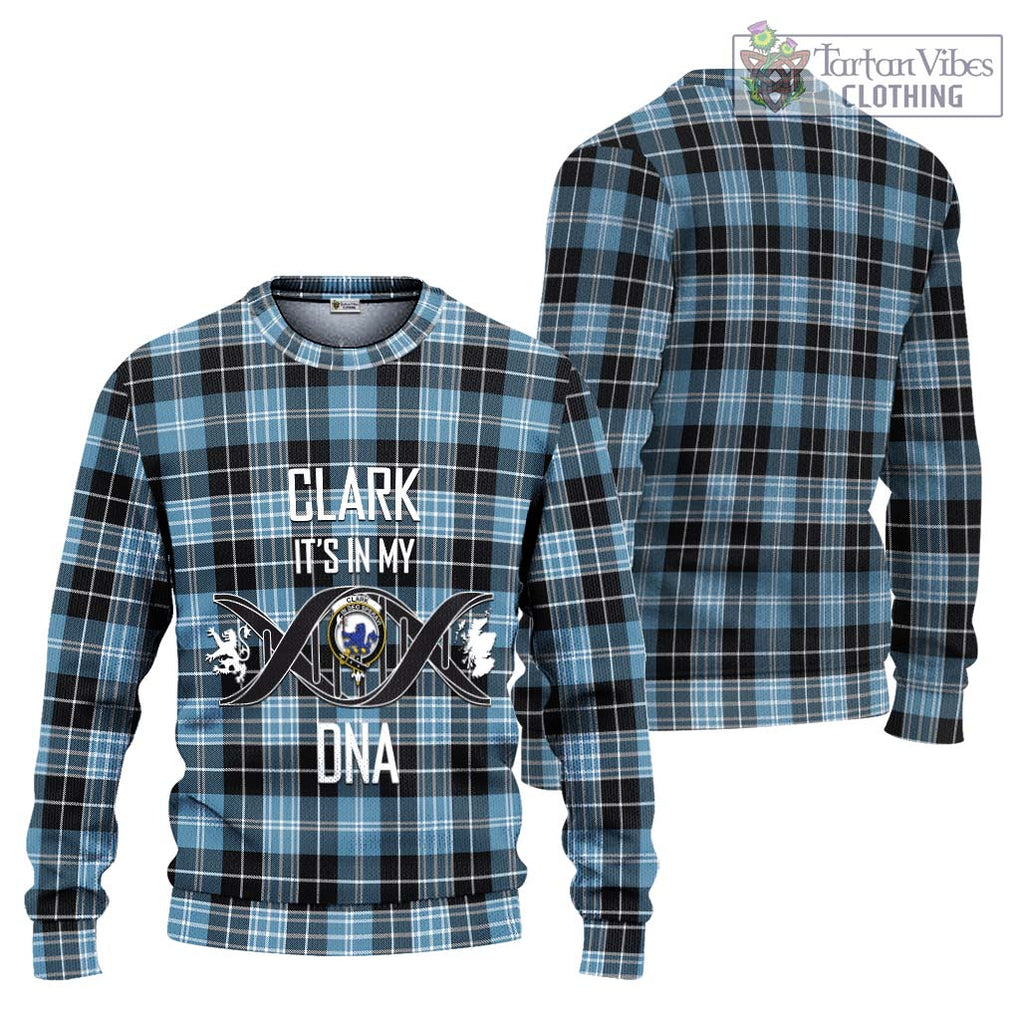 Clark (Lion) Ancient Tartan Knitted Sweater with Family Crest DNA In Me Style Unisex - Tartanvibesclothing Shop