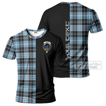 Clark (Lion) Ancient Tartan T-Shirt with Family Crest and Half Of Me Style