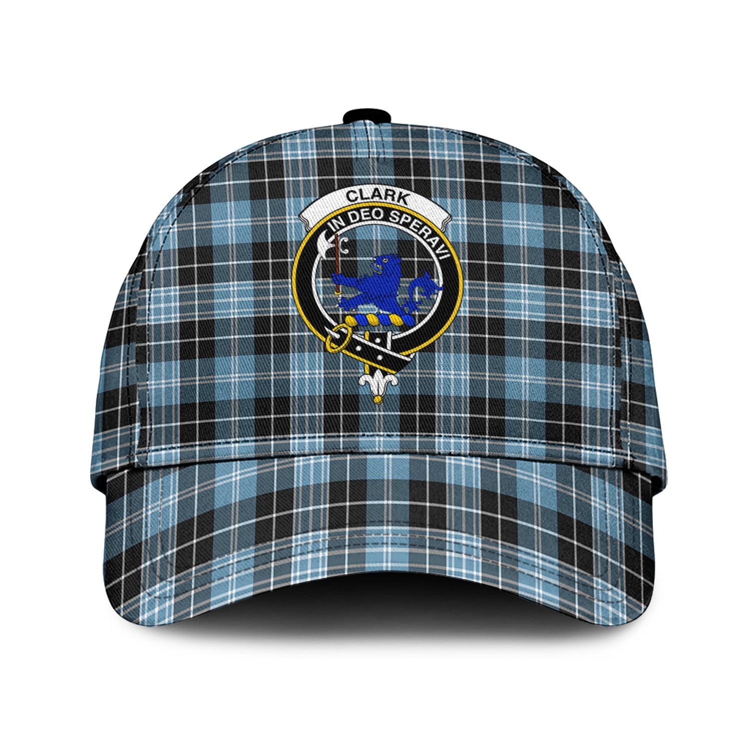 Clark (Lion) Ancient Tartan Classic Cap with Family Crest Classic Cap Universal Fit - Tartan Vibes Clothing