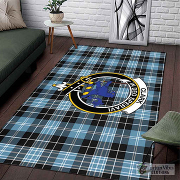 Clark (Lion) Ancient Tartan Area Rug with Family Crest