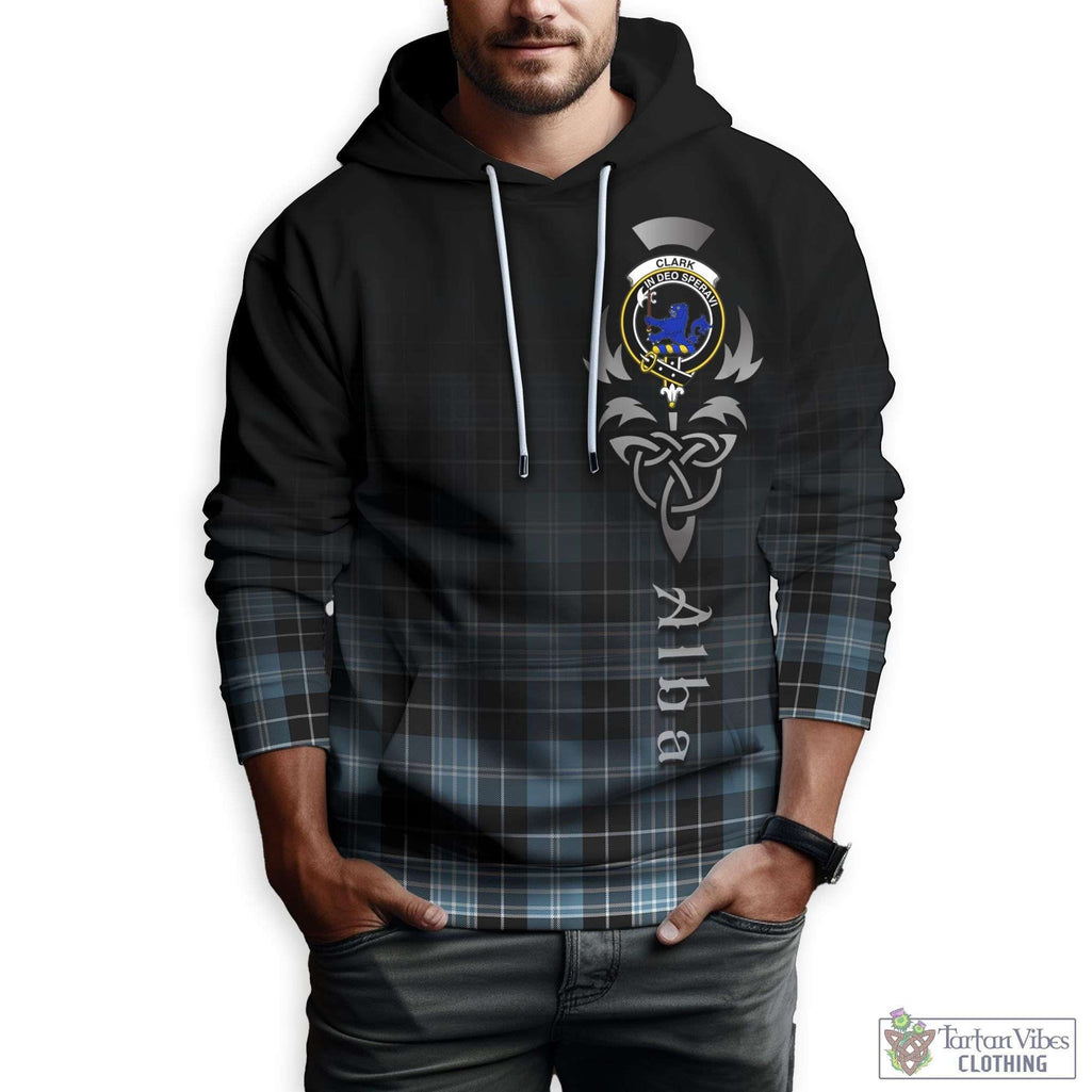 Tartan Vibes Clothing Clark (Lion) Ancient Tartan Hoodie Featuring Alba Gu Brath Family Crest Celtic Inspired