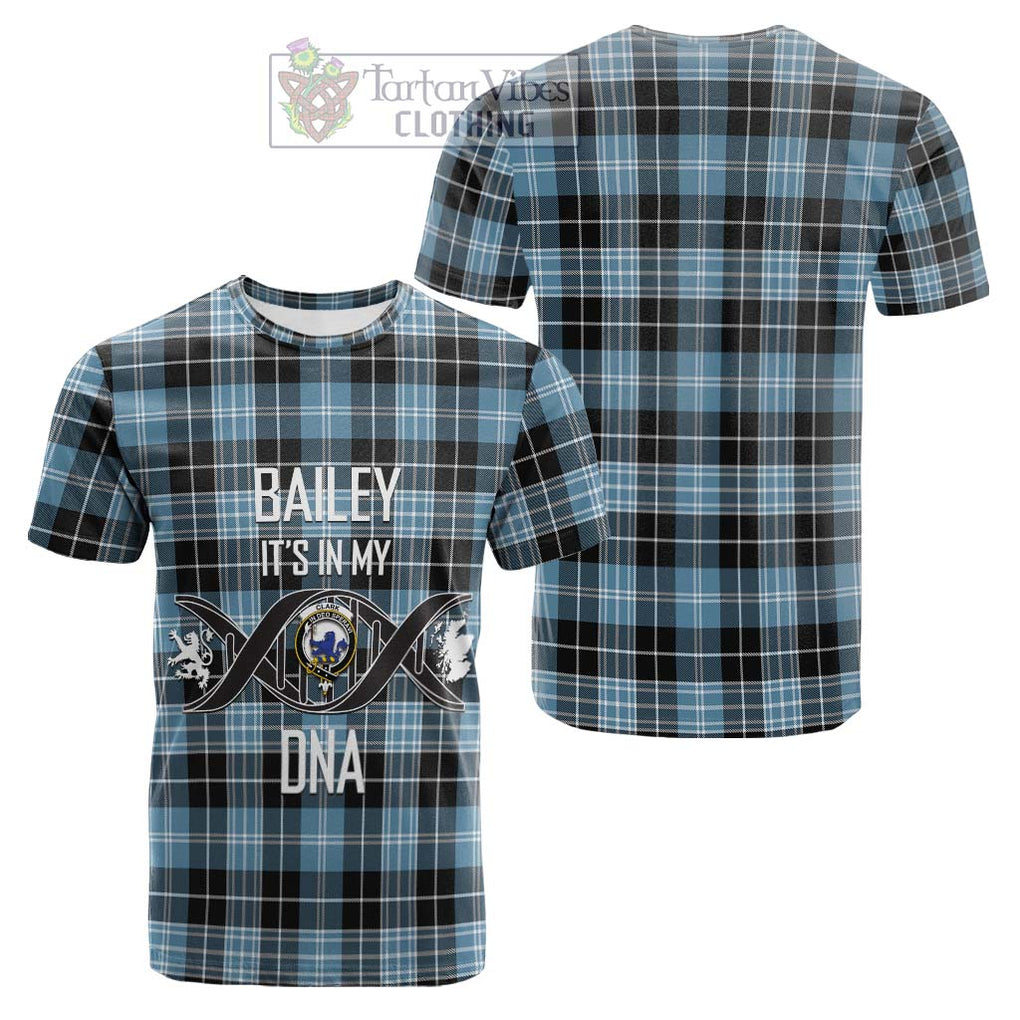 Tartan Vibes Clothing Clark (Lion) Ancient Tartan Cotton T-shirt with Family Crest DNA In Me Style