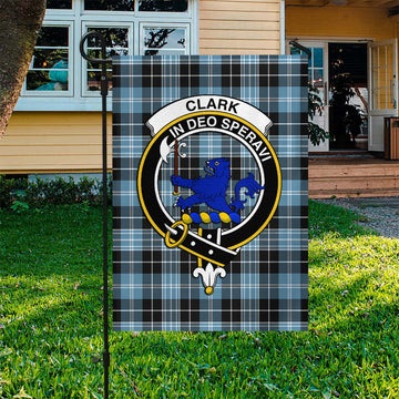 Clark (Lion) Ancient Tartan Flag with Family Crest