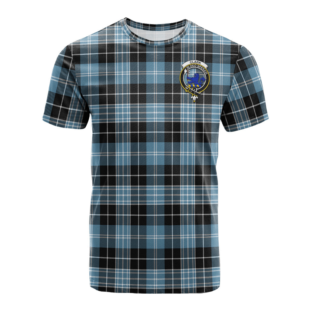 Clark (Lion) Ancient Tartan T-Shirt with Family Crest - Tartan Vibes Clothing