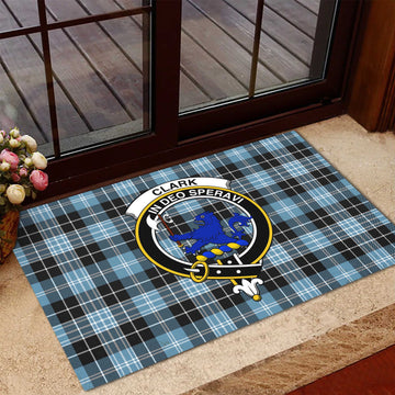 Clark (Lion) Ancient Tartan Door Mat with Family Crest