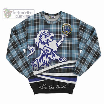 Clark (Lion) Ancient Tartan Sweatshirt with Alba Gu Brath Regal Lion Emblem