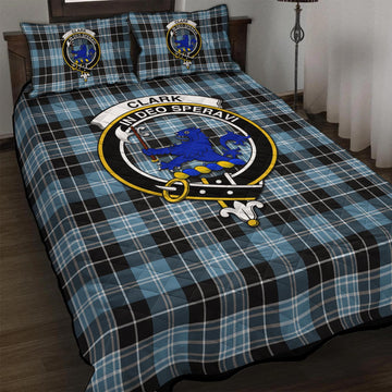 Clark (Lion) Ancient Tartan Quilt Bed Set with Family Crest